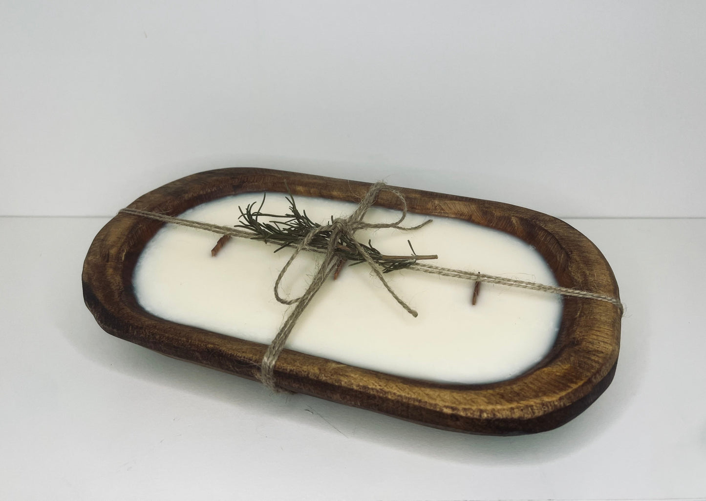 Oval Dough Bowl Candle