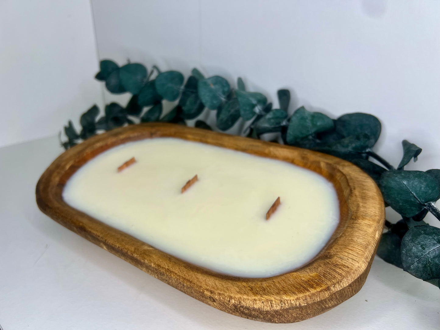 Oval Dough Bowl Candle