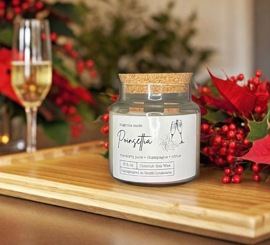 Poinsettia Candle